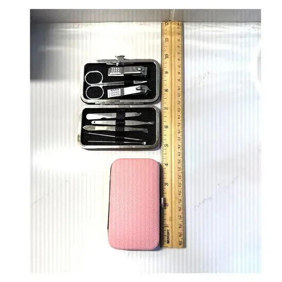 Nails Manicure Travel 8pc Mini Grooming Set Scissors Clippers Hard Case - Picture 5 of 6